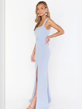 Show Me Your Mumu: Paris Gown. Light Blue Square Neck Maxi Dress